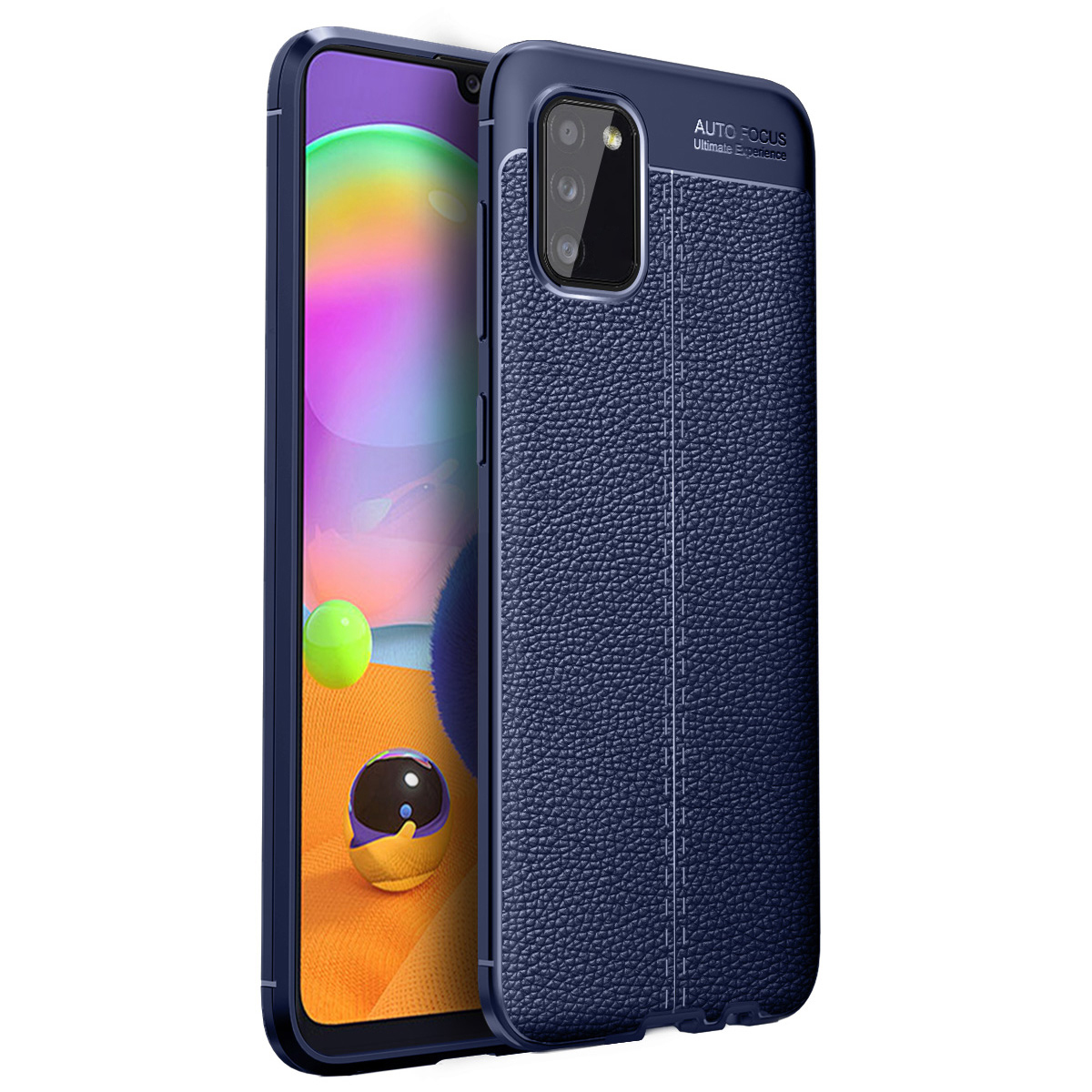 

Устойчивый К Царапинам Для Кожи Litchi Защитная Для Samsung Galaxy A02S (164,2x75,9х9,1 Мм) - Синий, Galaxy A02s (164.2x75.9x9.1mm)