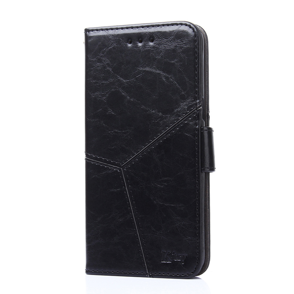 

Geometric Splicing Leather Phone Cover for Samsung Galaxy A32 5G Wallet Stand Design Case - Black, Galaxy A32 5G