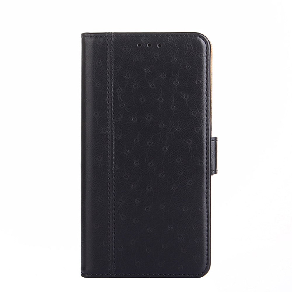 

Ostrich Texture PU Leather Phone Case with Wallet Stand Design for Samsung Galaxy A12 - Black, Galaxy A12
