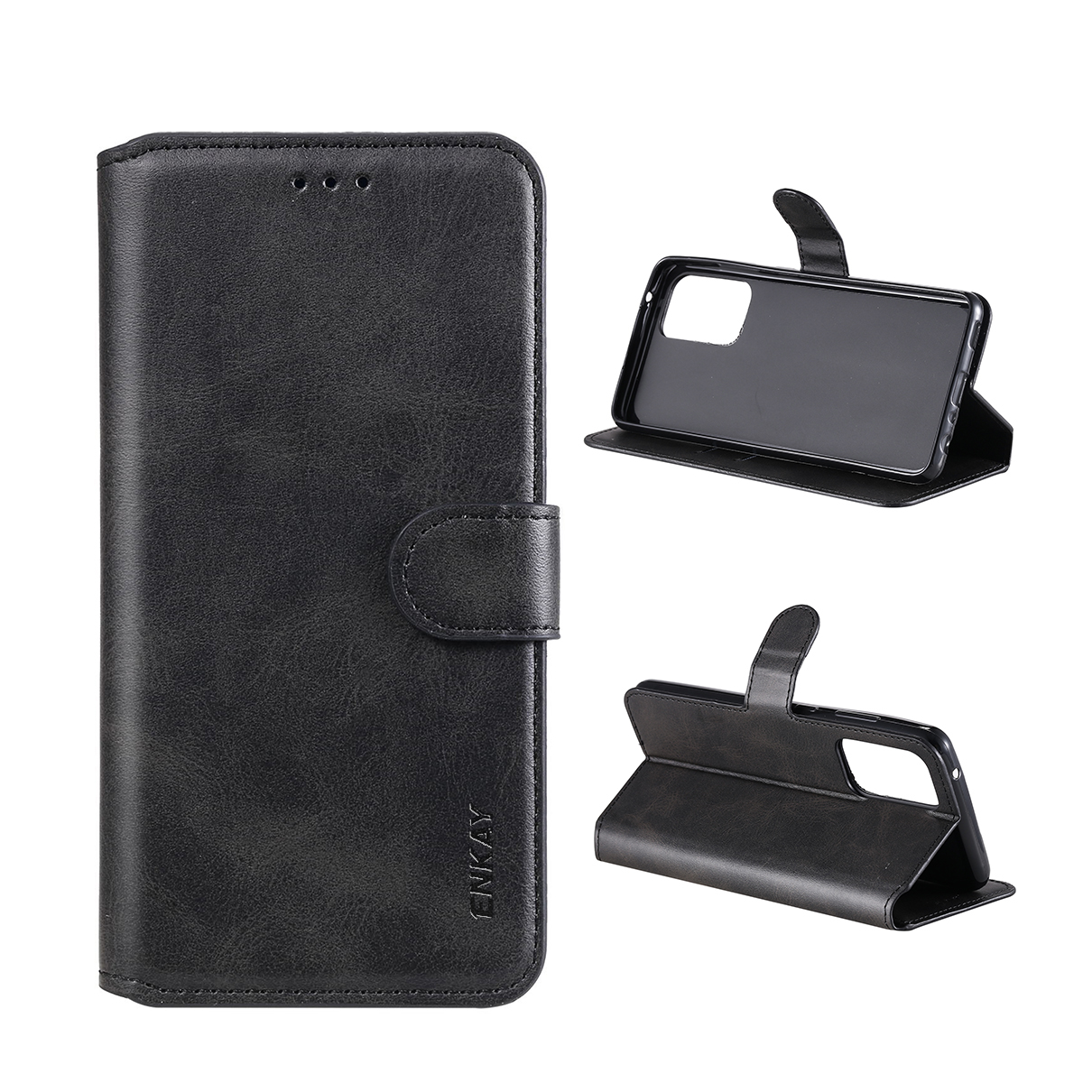 

Enkay PU Leather + TPU Protector Для Samsung Galaxy A52 4G/5G / A52s 5G -кошелек Оболочка Кошелька - Черный, Galaxy A52 5G