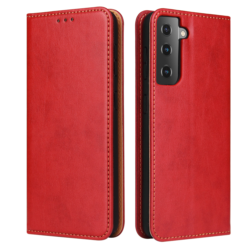 

PU Leather + TPU Stand Wallet Cell Phone Protective Shell for Samsung Galaxy S21+ 5G - Red, Samsung Galaxy S21+