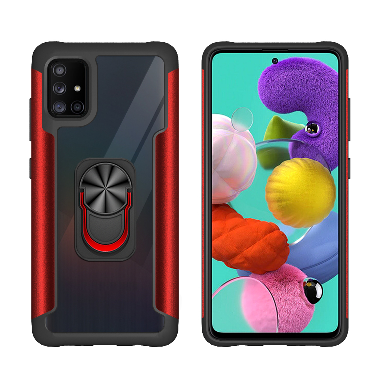 

Полная Защита Пк+тпу Телефон Телезная Колонного Конка - Красный, Galaxy A51 5G