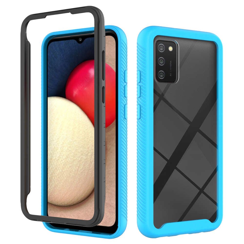 

Shockproof Clear PC + TPU Hybrid Phone Case for Samsung Galaxy A02s (164.2x75.9x9.1mm) Cover - Baby Blue, Galaxy A02s (164.2x75.9x9.1mm)