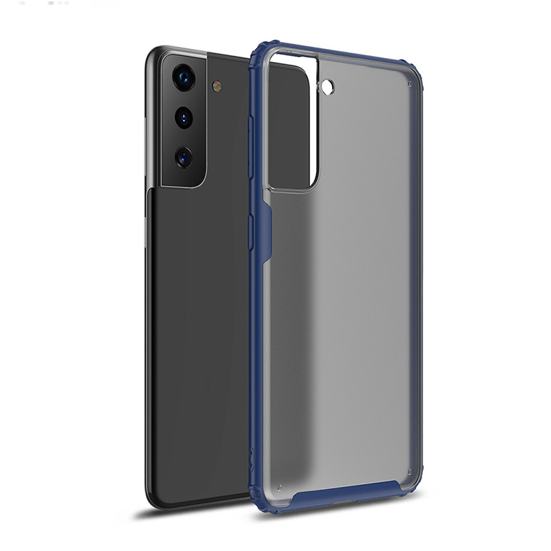 

IPAKY Hard PC + TPU Protector Case for Samsung Galaxy S21 4G/5G Cover - Blue, Galaxy S21 5G