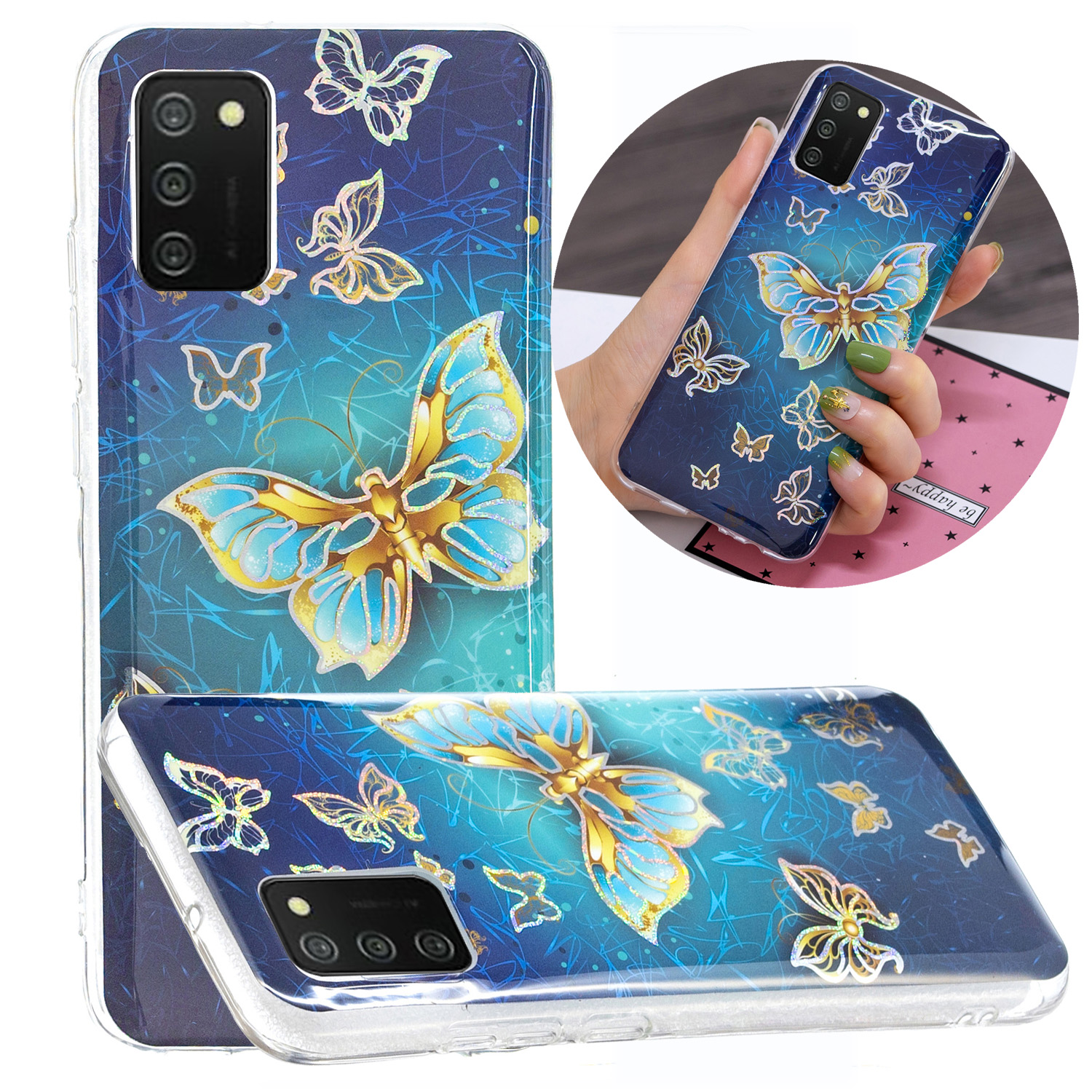 

Electroplating IMD Marble Pattern Flexible TPU Cover Case for Samsung Galaxy A02s (164.2x75.9x9.1mm) - Butterfly, Galaxy A02s (164.2x75.9x9.1mm)