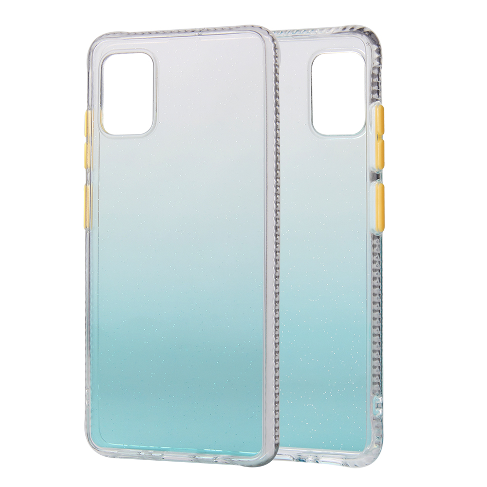 

Gradient Color Soft TPU + PC Phone Cover Shool Для Samsung Galaxy A71 4G - Зеленый, Galaxy A71 4G