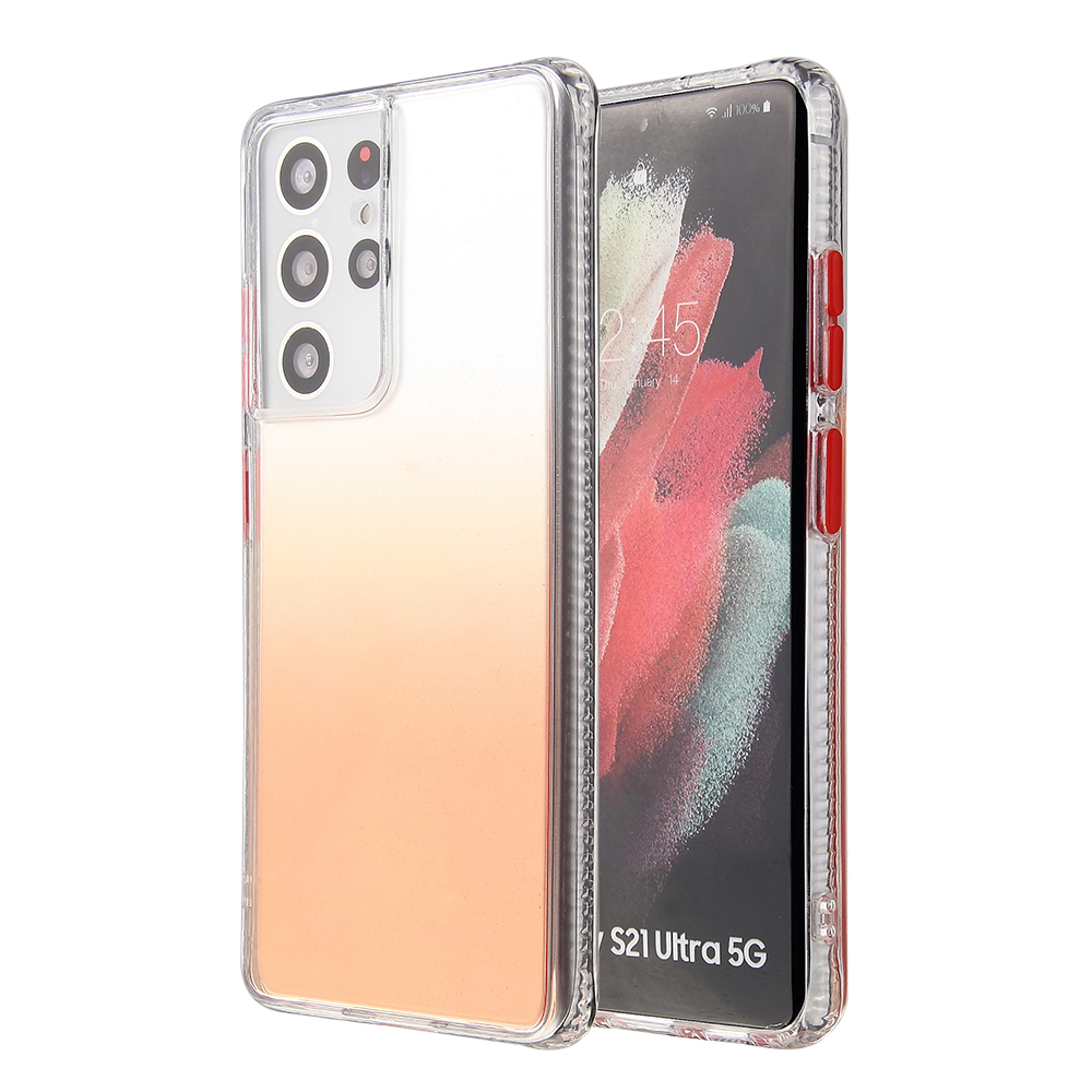 

Gradient Color Soft TPU + PC Phone Cover Shell Для Samsung Galaxy S21 Ultra 5G - Апельсин, Galaxy S21 Ultra 5G