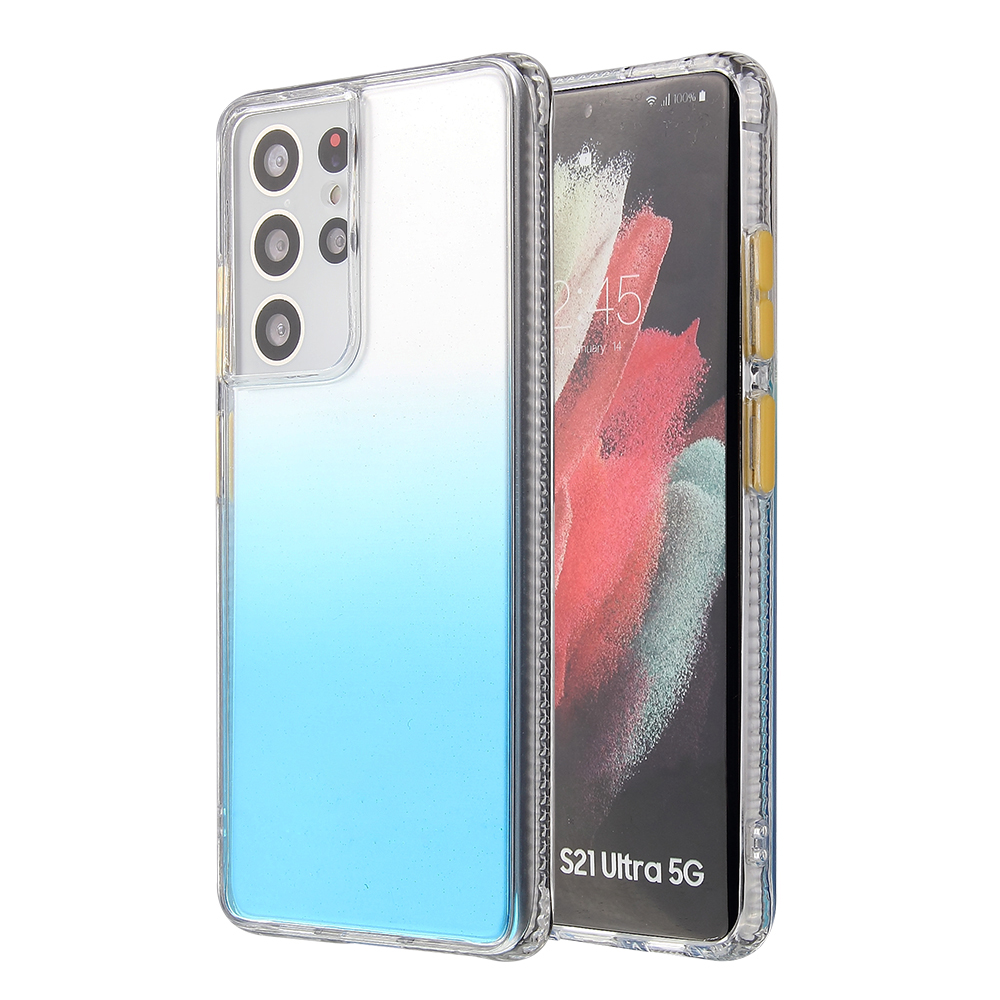 

Gradient Color Soft TPU + PC Phone Cover Shell for Samsung Galaxy S21 Ultra 5G - Blue, Galaxy S21 Ultra 5G