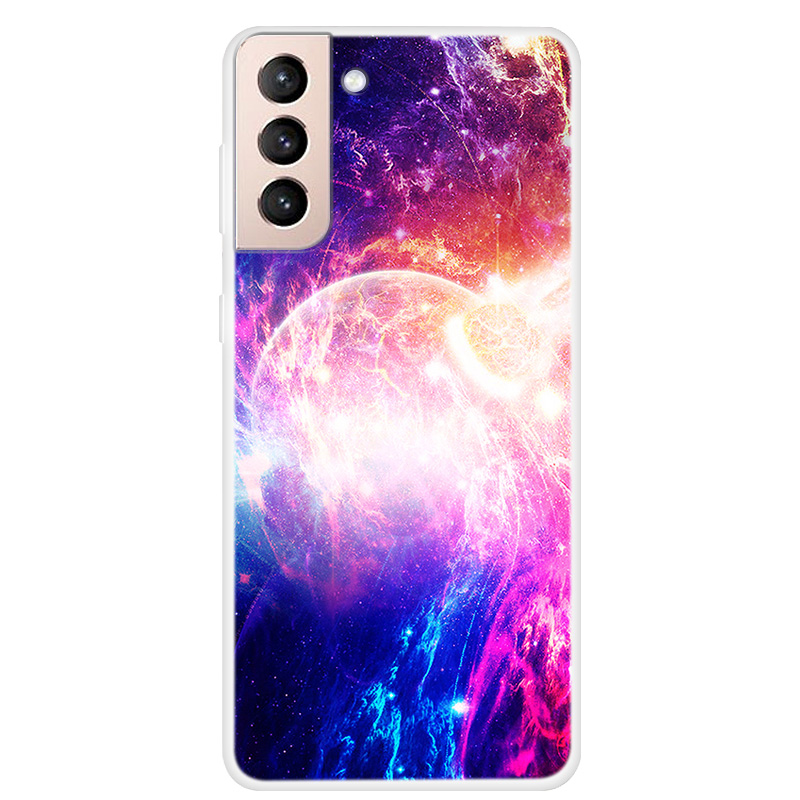 

Flexible TPU Phone Soft Case with Starry Sky Pattern Printing for Samsung Galaxy S21+ 5G - Mars Crashes into Planet, Galaxy S21+ 5G