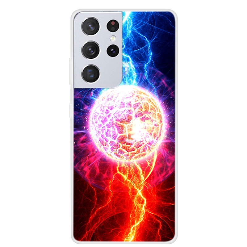 

Гибкий TPU Phone Soft Case с Печатью Starry Sky Pattern Для Samsung Galaxy S21 Ultra 5G - Медовый Ягода, Galaxy S21 Ultra 5G