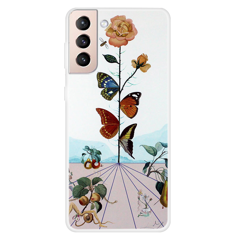 

Soft TPU Phone Case with Pattern Printing for Samsung Galaxy S21 5G - Flower, Galaxy S21 5G