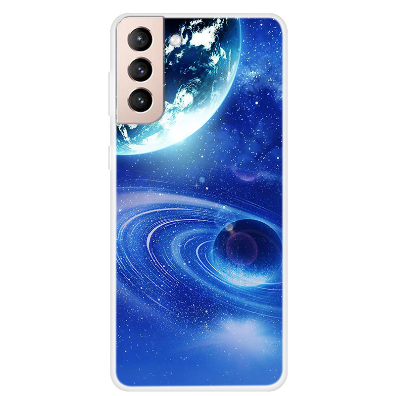 

Гибкий TPU Phone Soft Case со Starry Sky Pattern Printing Для Samsung Galaxy S21 4G/5G - Земля и Планета, Galaxy S21 5G