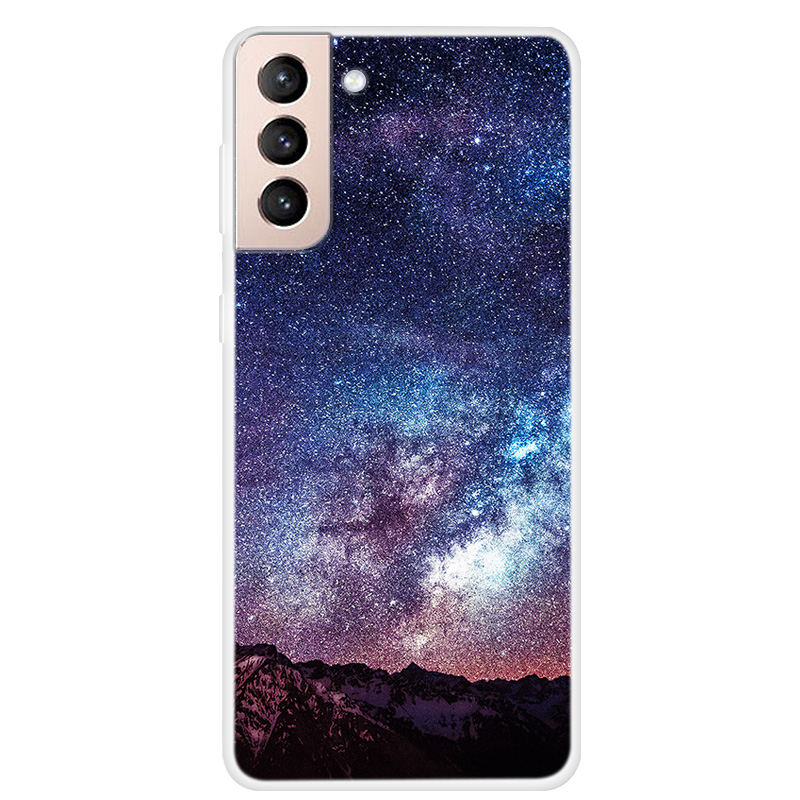 

Flexible TPU Phone Soft Case with Starry Sky Pattern Printing for Samsung Galaxy S21 4G/5G - Stars in the Sky, Galaxy S21 5G