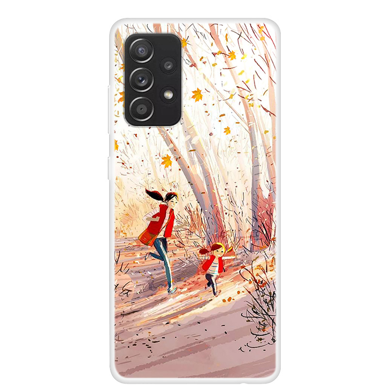 

Stylish Pattern Printing TPU Cell Phone Full Protection Soft Case for Samsung Galaxy A52 4G/5G / A52s 5G - Family, Galaxy A52 5G