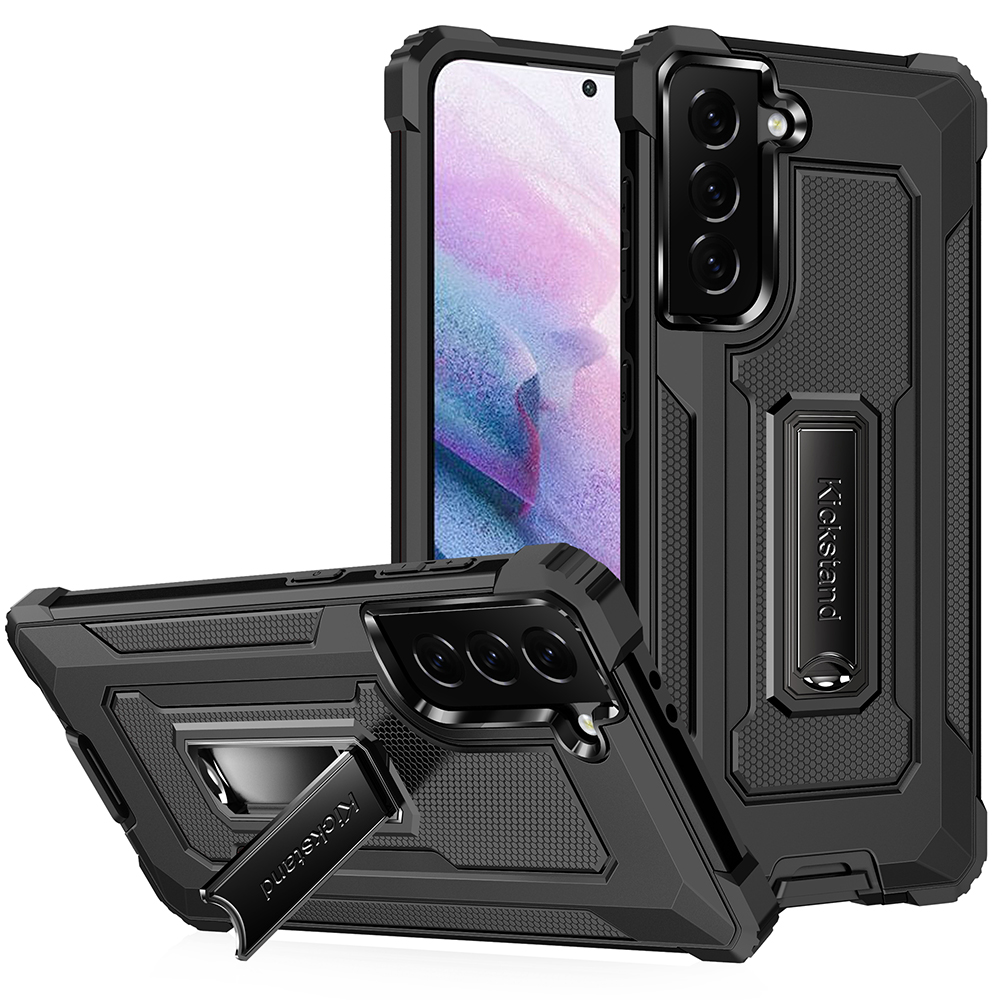 

Jazz Series Shock-proof Full Protection Hybrid Phone Cover Case forSamsung Galaxy S21 Plus 5G - Black, Galaxy S21+ 5G