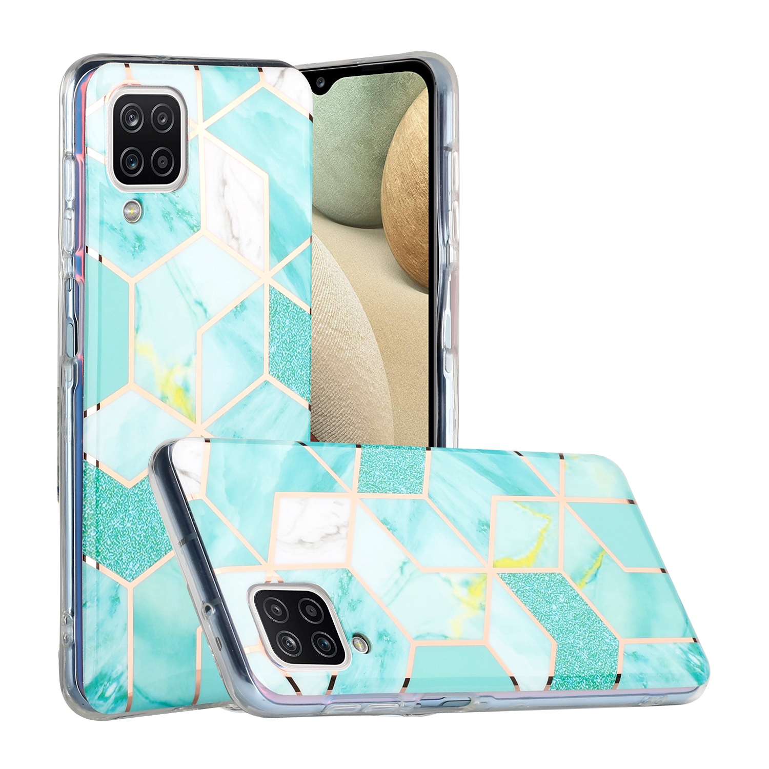 

Marble Pattern Printing IMD Soft TPU Back Cover for Samsung Galaxy A12 - Style A, Galaxy A12