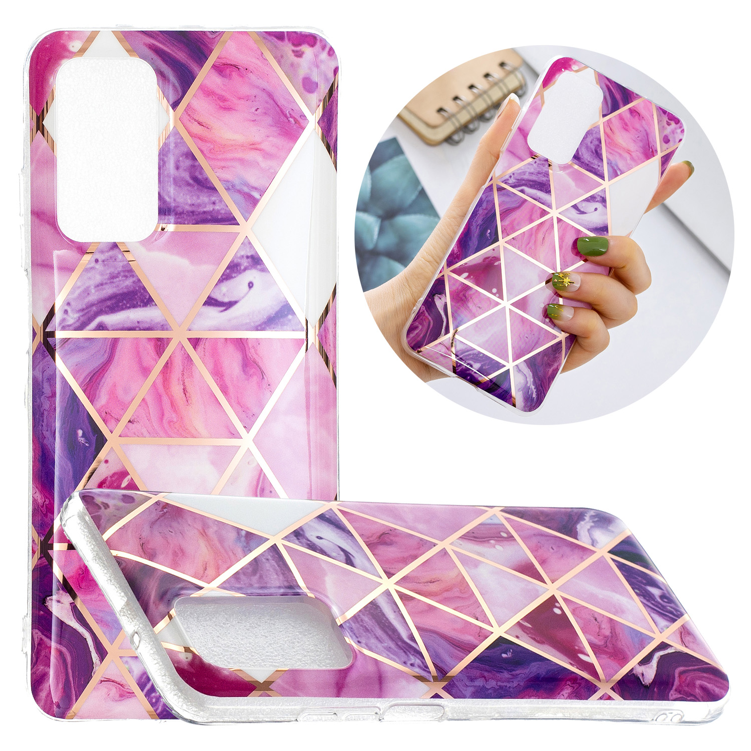 

Marble Pattern Electroplating IMD TPU Protector Cover for Samsung Galaxy A72 5G / A72 4G - Style D, Galaxy A72 5G