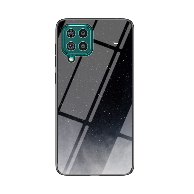 

Starry Sky Pattern Hybrid Glass + PC + TPU Phone Case Shell for Samsung Galaxy F62 - Black Starry, Galaxy F62