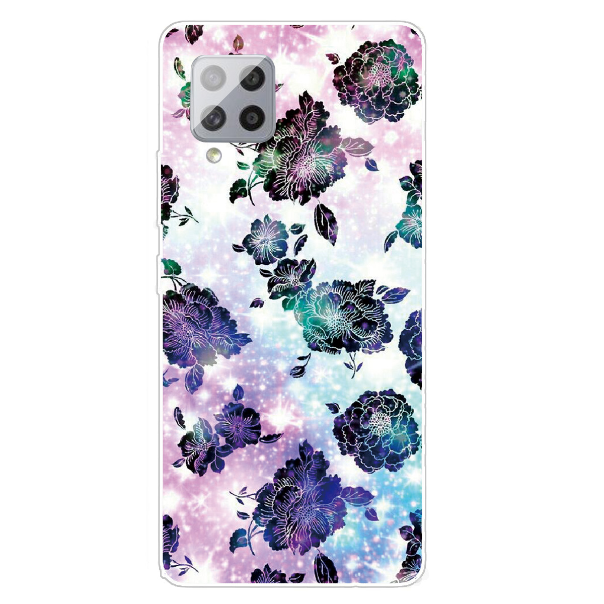 

Прозрачный Фон Phanter Photion Photion Phone Shell Soft TPU Case Для Samsung Galaxy F62 / M62 - Цветочный Узор, Samsung Galaxy F62
