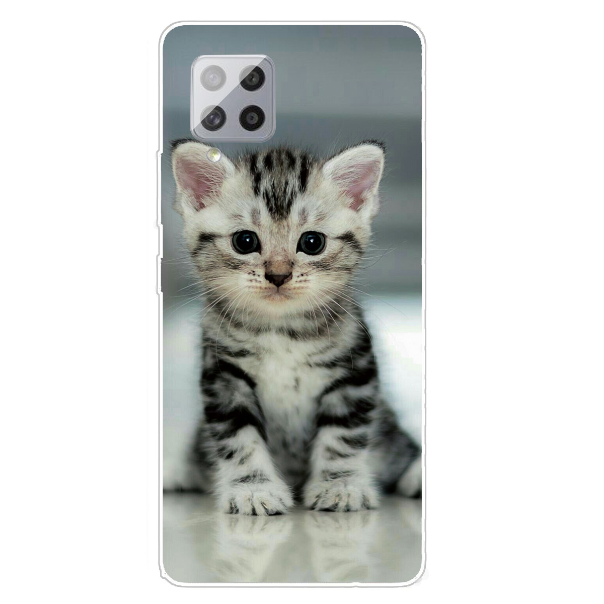 

Transparent Background Pattern Printing Soft TPU Phone Shell Case for Samsung Galaxy F62/M62 - Cat, Samsung Galaxy F62