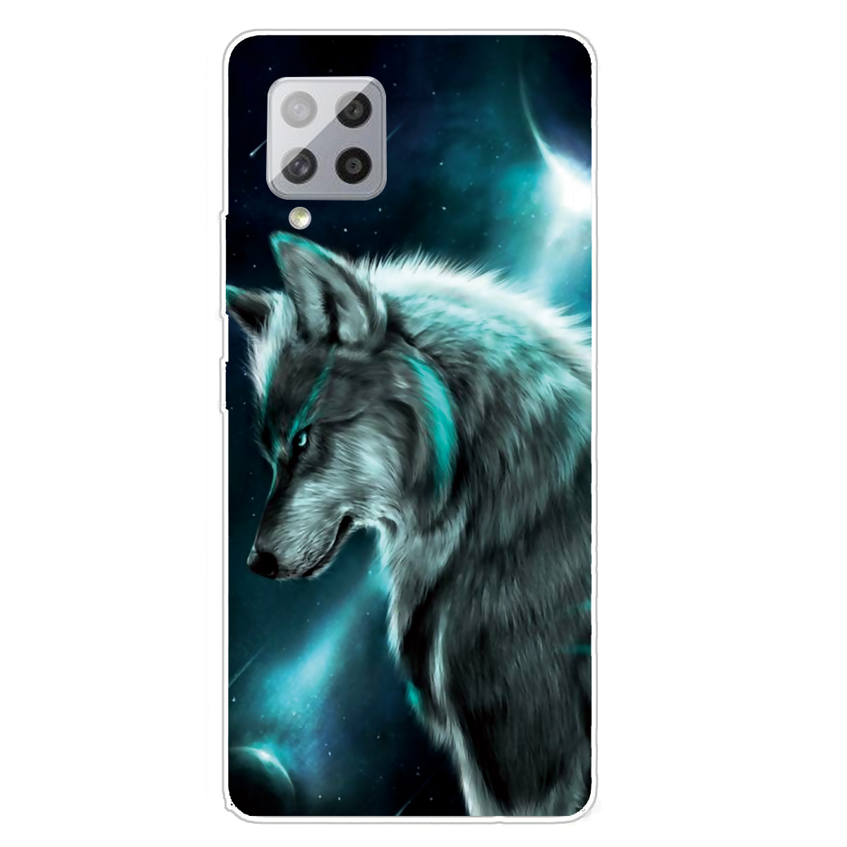 

Прозрачная Предпосылка Pattern Printing Soft TPU Телефон Корпус Для Samsung Galaxy F62 / M62 - Волк, Samsung Galaxy F62