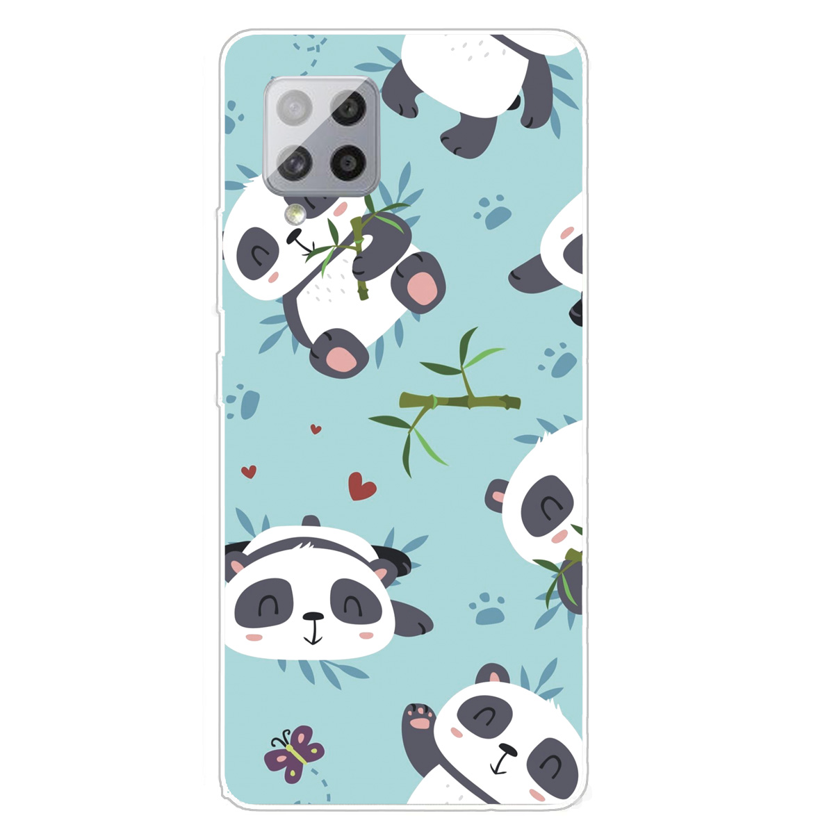 

Прозрачная Предпосылка Pattern Printing Soft TPU Телефон Корпус Для Samsung Galaxy F62 / M62 - Панда, Samsung Galaxy F62