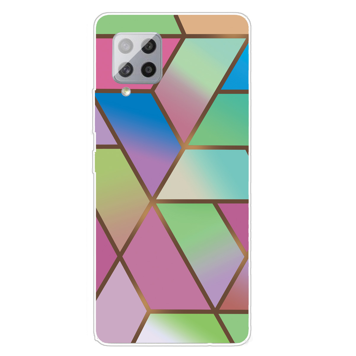 

Мраморная Печать Рисунков Гибкий TPU Защита От Телефона Для Samsung Galaxy F62 / M62 - Стиль Ф., Samsung Galaxy F62