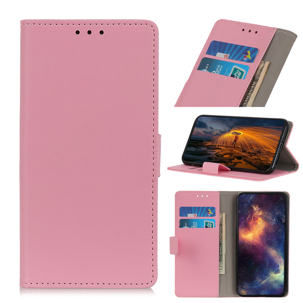 

Стенд PU Кожаный Телефон Оболочкой Кошелек Флип Крышка Для Samsung Galaxy M02 / A02 - Розовый, Galaxy M02