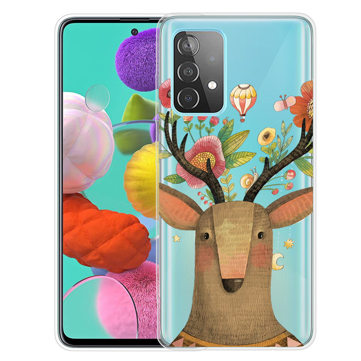 

Падение Устойчивой К Узорной Печати Гибкий Телефон TPU Чехол Для Samsung Galaxy A32 4G - Лосья, Galaxy A32 4G (EU Version)