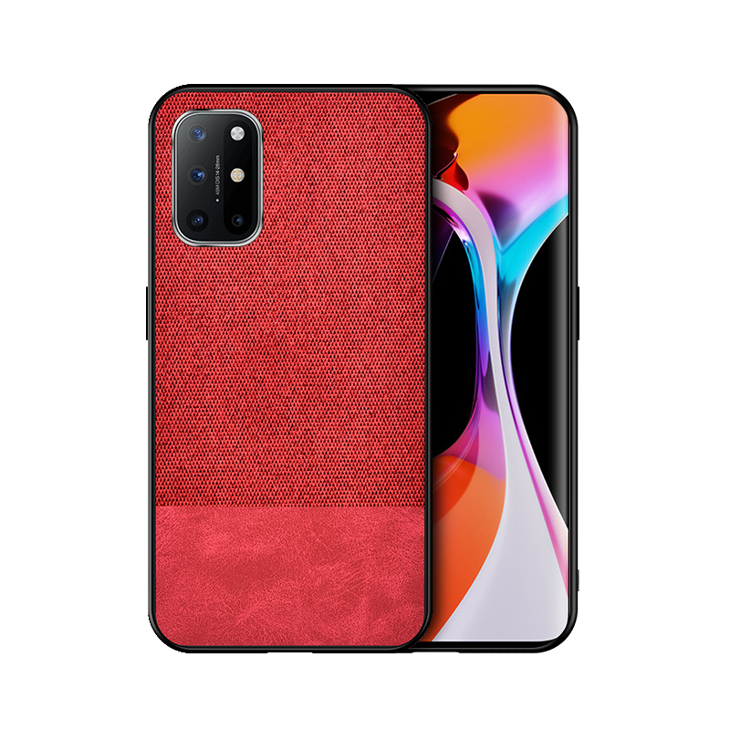

Сплайсинговая Ткань Текстура Пк+tpu+pu Кожаный Комбинированный Корпус Корпус Для Samsung Galaxy A72 4G / 5G - Красный, Galaxy A72 5G
