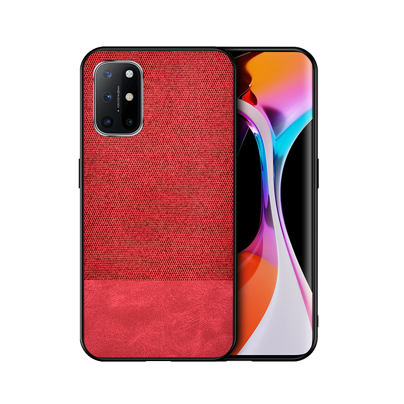 

Стиль Сплайсинга Пк+tpu+ткань+pu Кожаная Чехла Телефона Для Samsung Galaxy A52 4G/5G / A52s 5G - Красный, Galaxy A52 5G