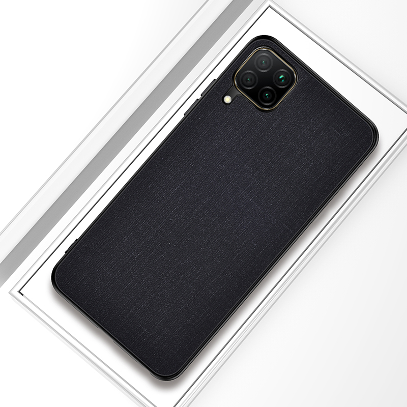 

Full Protection Cloth Coated TPU + PC Hybrid Phone Case Cover for Samsung Galaxy A42 5G - Black, Galaxy A42 5G