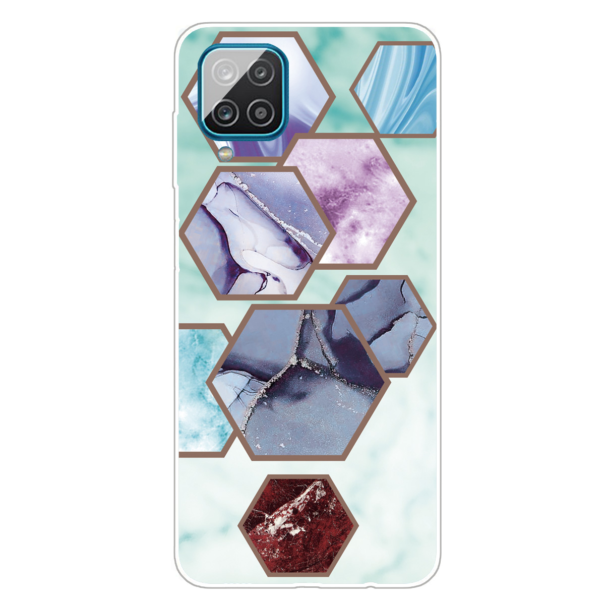 

Marble Pattern Soft TPU Phone Case for Samsung Galaxy A12 - Style N, Galaxy A12