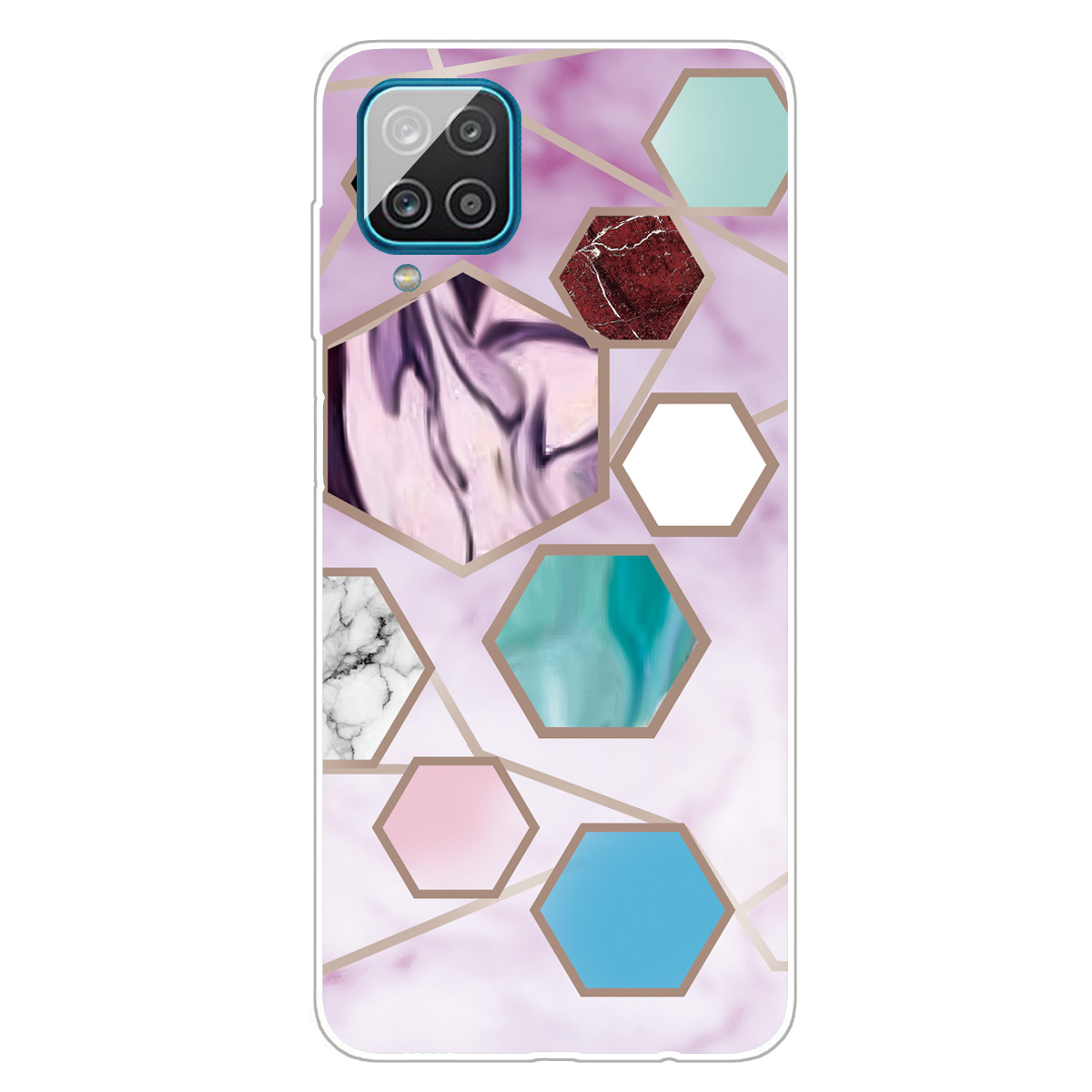 

Marble Pattern Soft TPU Phone Case for Samsung Galaxy A12 - Style O, Galaxy A12