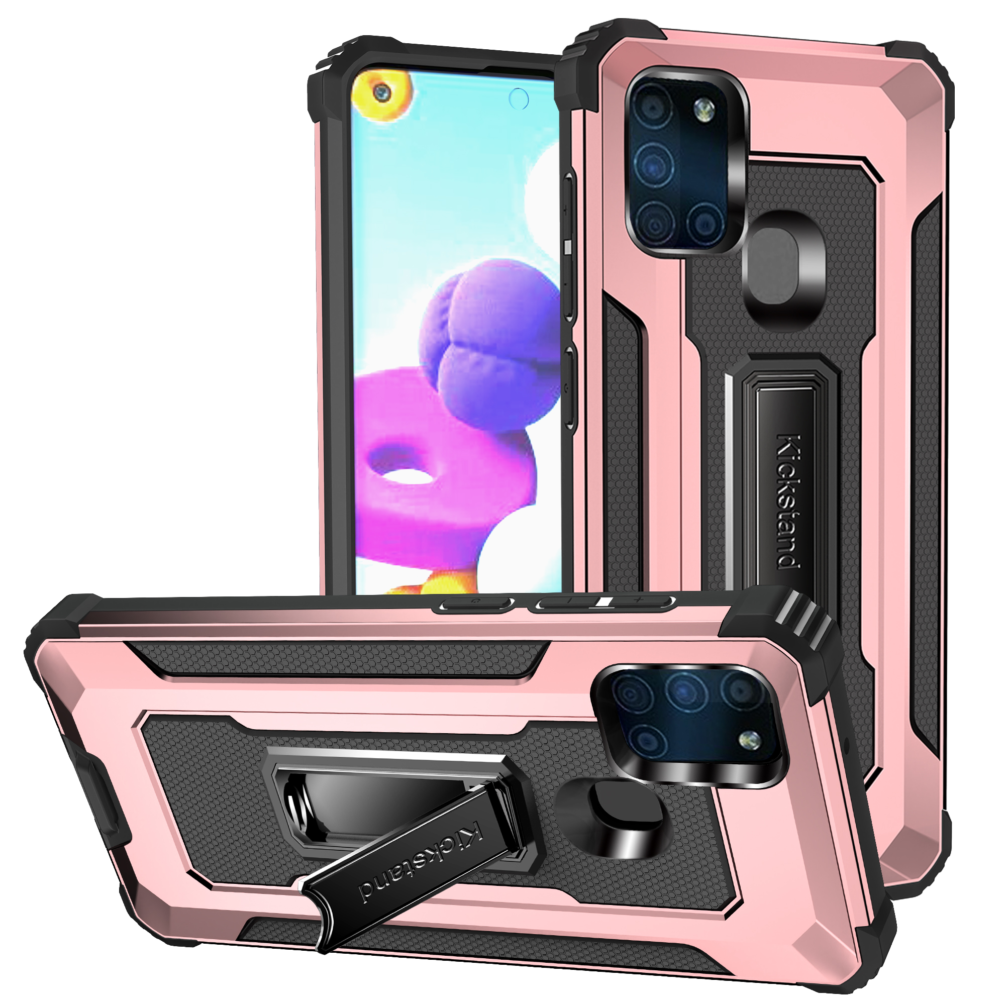 

Jazz Series Full Protection Shock-Resistant Cell Phone Hybrid Cover Case for Samsung Galaxy A21s - Rose Gold, Galaxy A21s