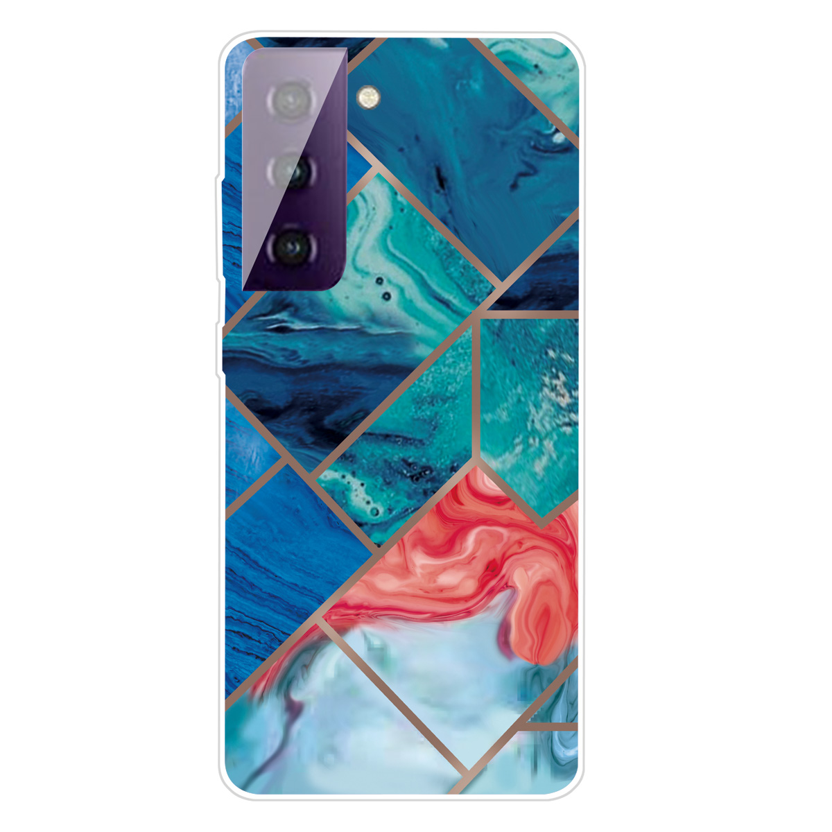 

Мраморный Образец, Ударопрочный ТПУ Телефон Задняя Крышка Для Samsung Galaxy S21 5G - Стиль У., Galaxy S21 5G