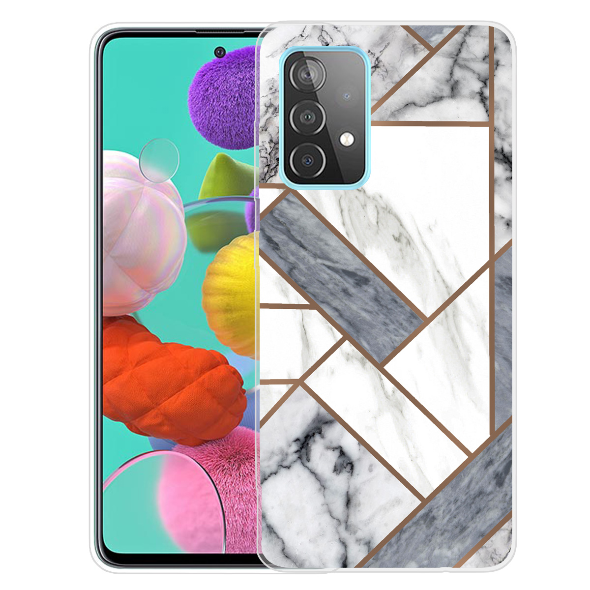 

Marble Pattern Drop-proof TPU Phone Case for Samsung Galaxy A52 4G/5G / A52s 5G - Style K, Galaxy A52 5G