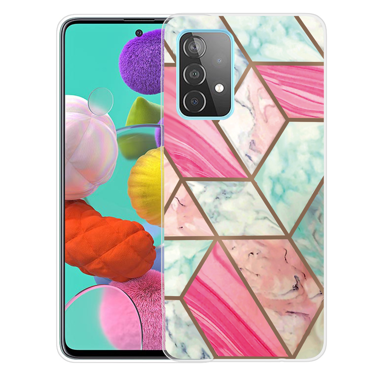 

Marble Pattern Drop-proof TPU Phone Case for Samsung Galaxy A52 5G / 4G - Style U, Galaxy A52 5G
