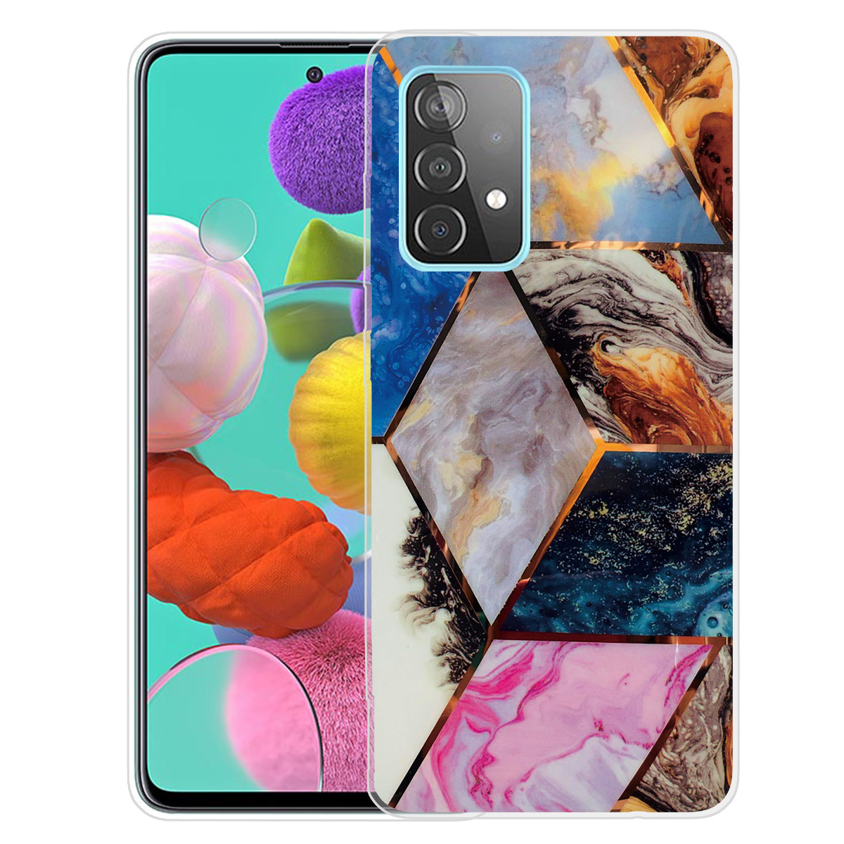 

Мраморный Узор Мягкий Телефон TPU Чехол Защита Задний Крышка Для Samsung Galaxy A32 5G - Стиль Дж, Galaxy A32 5G