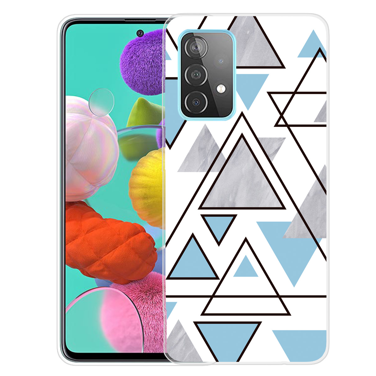 

Мраморный Образец Амортизатор Мягкий TPU Телефон Задняя Крышка Для Samsung Galaxy A72 4G / 5G. - Стиль Л., Galaxy A72 5G