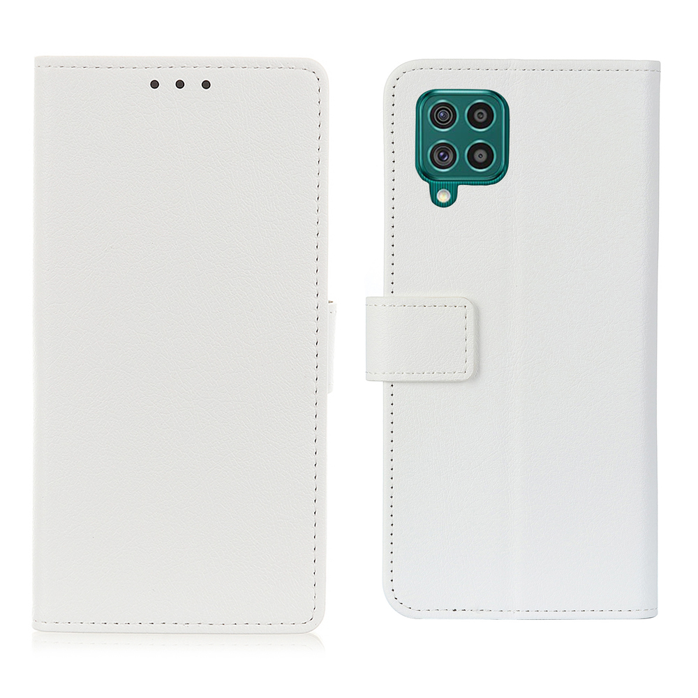 

Кошелек Стенд Дизайн PU Кожаный Чехол Телефона Корпус Для Samsung Galaxy F62 / M62 - Белый, Samsung Galaxy F62