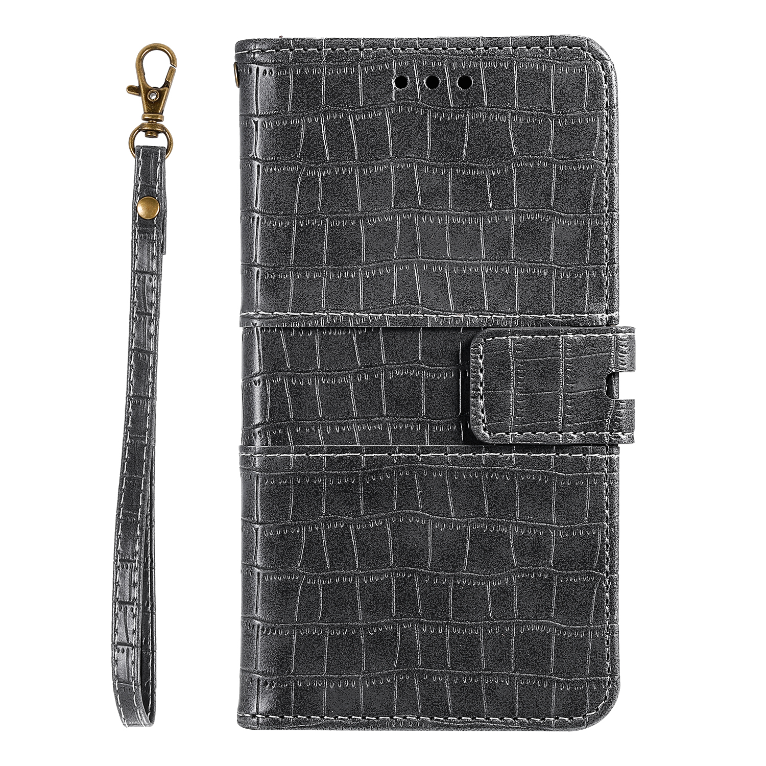 

Crocodile Skin PU Leather Wallet Phone Case for Samsung Galaxy A72 5G / 4G - Grey, Galaxy A72 5G