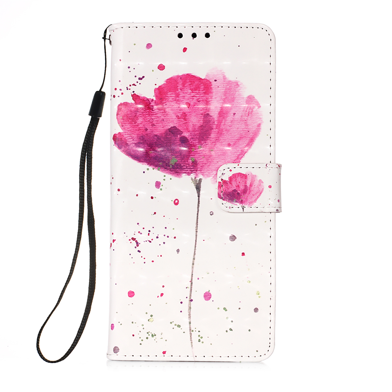 

3D Pattern Prompare PU Кожаный Кожаный Стенд Телефон Корпус Для Samsung Galaxy A72 5G / 4G - Цветок, Galaxy A72 5G