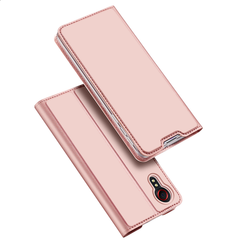 

Dux Ducis Skin Pro Series Folio Flip Card Plot Гладкий Кожаный Сотовый Телефон Для Samsung Galaxy XCover 5 - Розовый, Galaxy Xcover 5