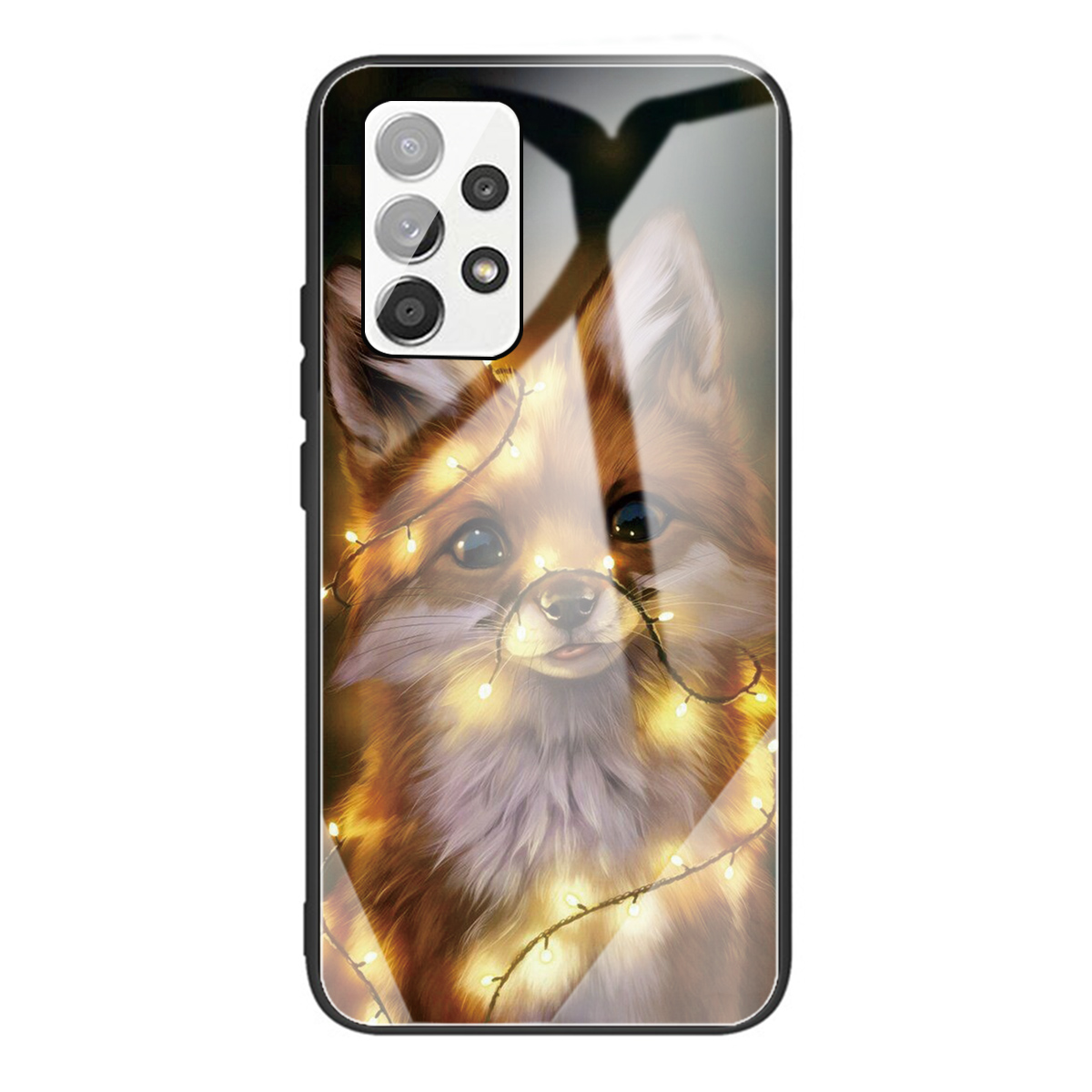 

Pattern Printing Tempered Glass + TPU Hybrid Phone Case Cover for Samsung Galaxy A72 4G/5G - Dog, Galaxy A72 5G