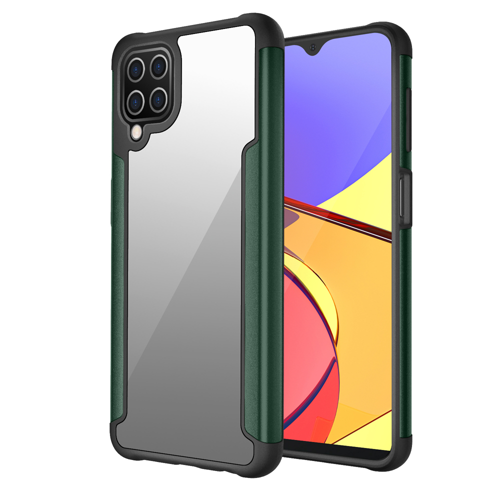 

Full Protection Drop Resistant Metal + TPU + Plastic Hybrid Back Cover for Samsung Galaxy A12 - Green, Galaxy A12