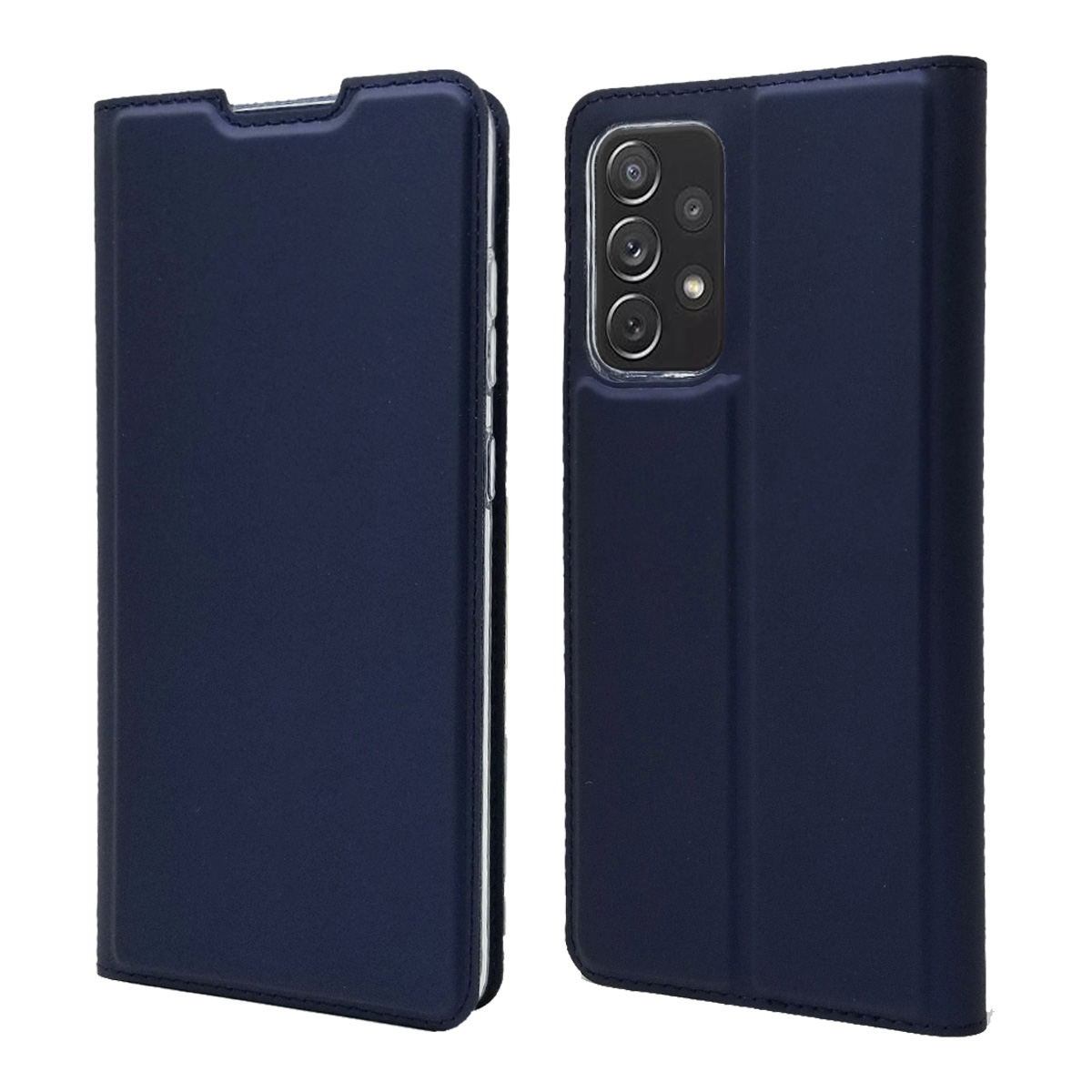 

Magnetic Closure PU Leather Cell Phone Stand Case with Card Holder for Samsung Galaxy A72 4G/5G - Blue, Galaxy A72 5G