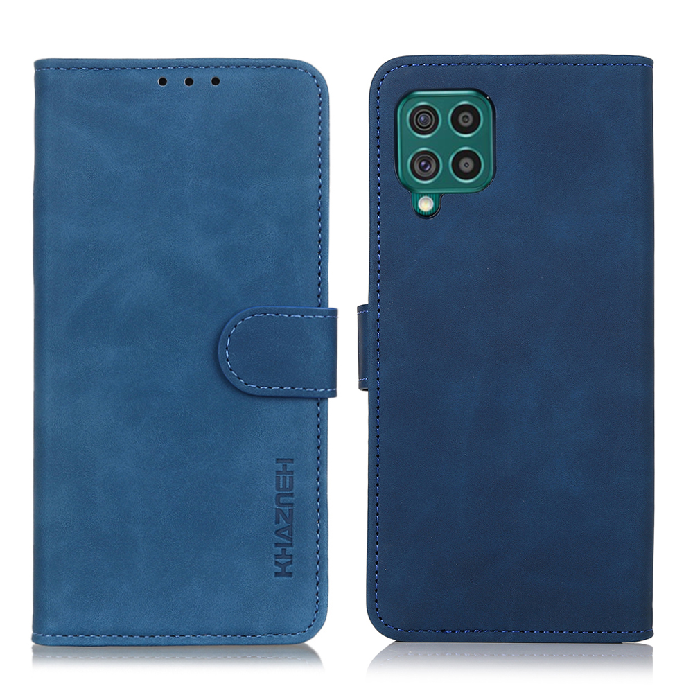 

KHAZNEH Wallet Design Folio Flip Retro Style PU Leather Case for Samsung Galaxy M62 / F62 - Blue, Galaxy M62