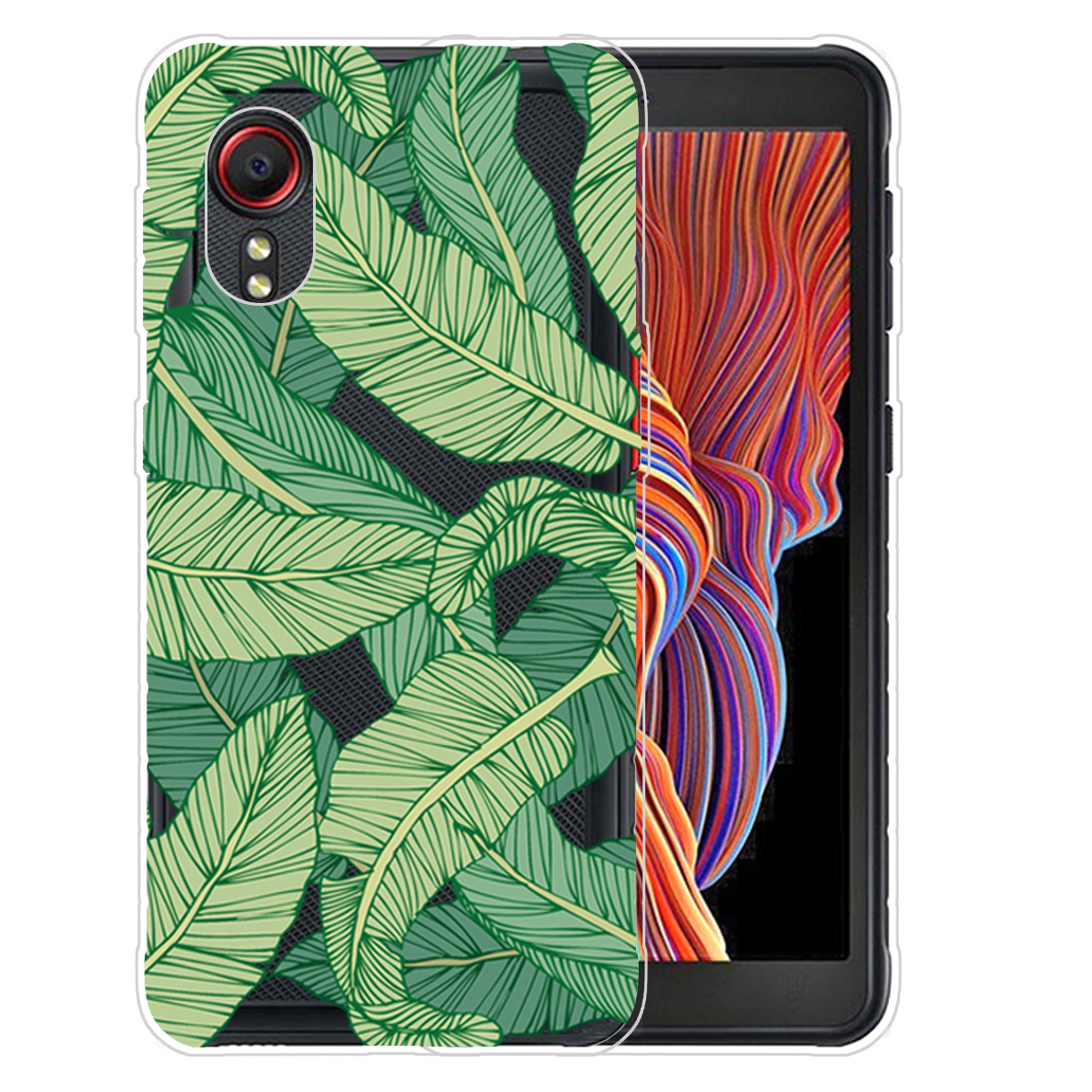 

Pattern Printing TPU Phone Cover Shell Case for Samsung Galaxy Xcover 5 - Leaves, Galaxy Xcover 5