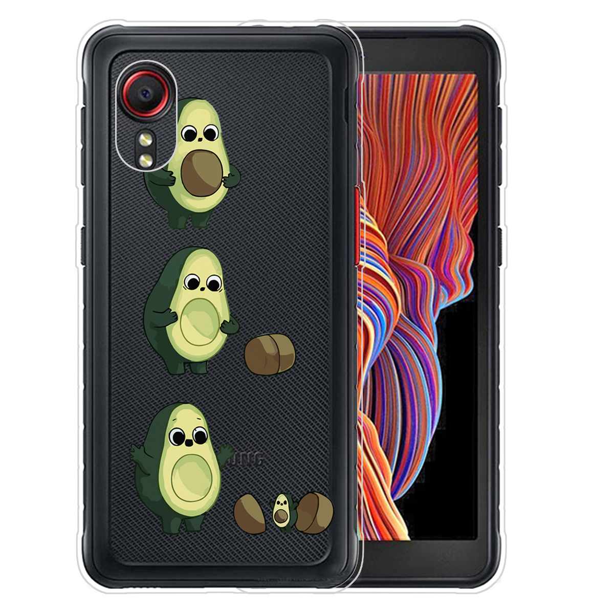 

Pattern Soft TPU Телефон Защита Задней Крышки Для Samsung Galaxy XCover 5 - Авокадо, Samsung Galaxy Xcover 5